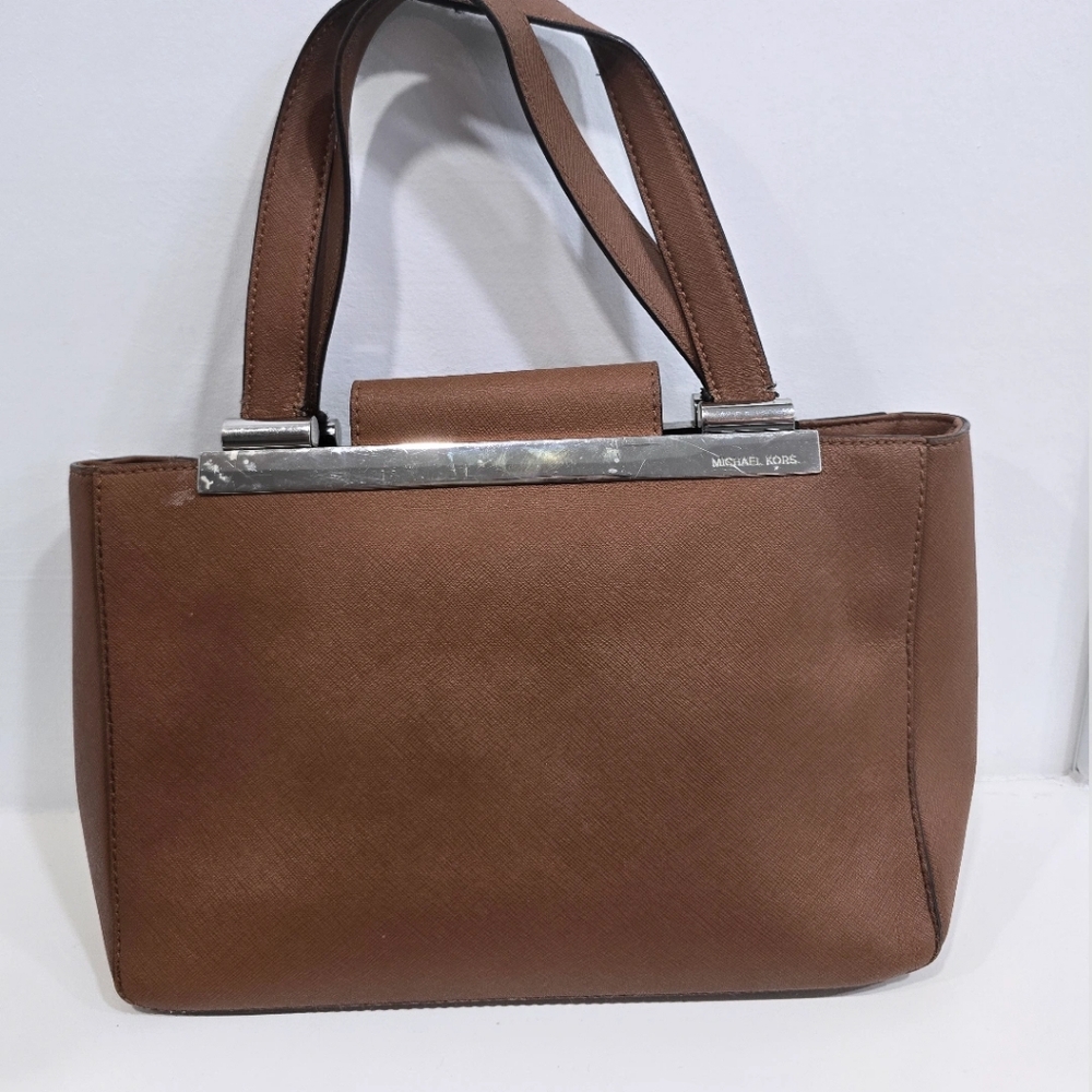 Michael Michael Kors Brown Leather Top Handle Bag- used